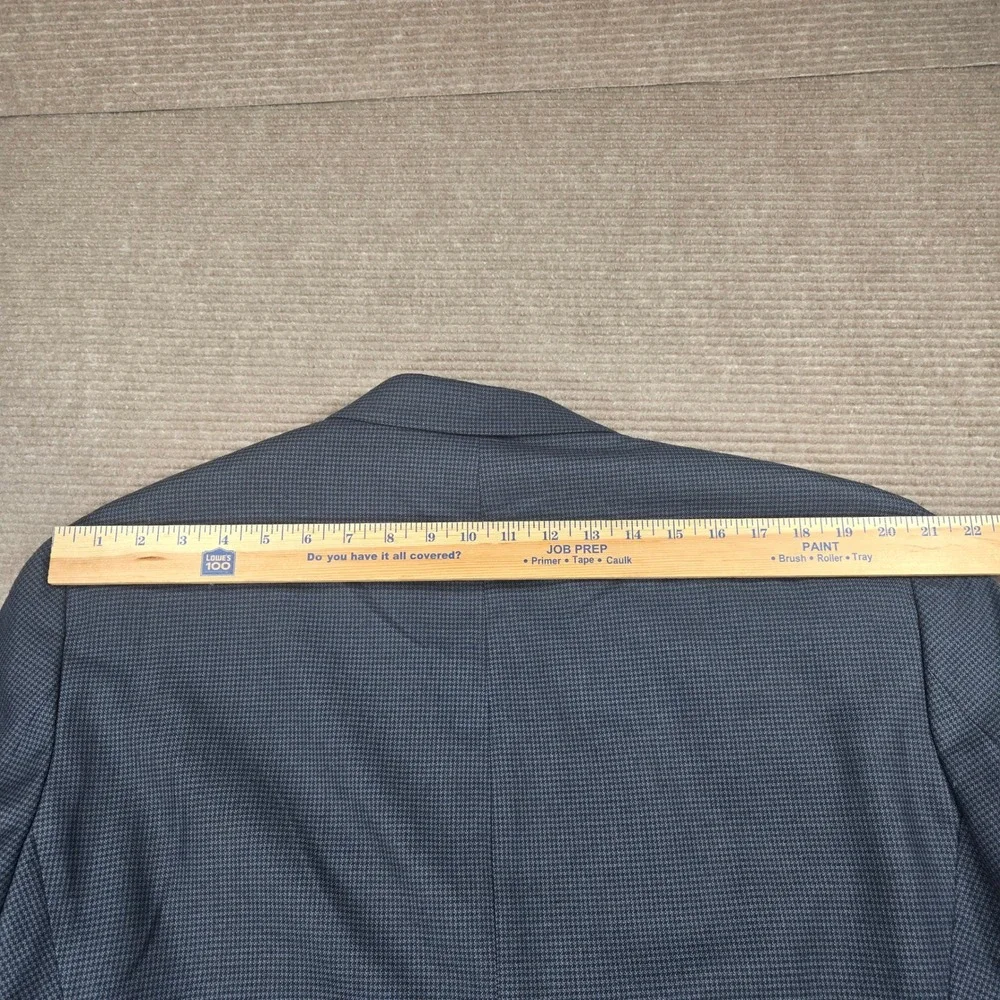 Michael Kors Mens 48L Navy Blue Micro Houndstooth Two Button Blazer Sport Coat‎